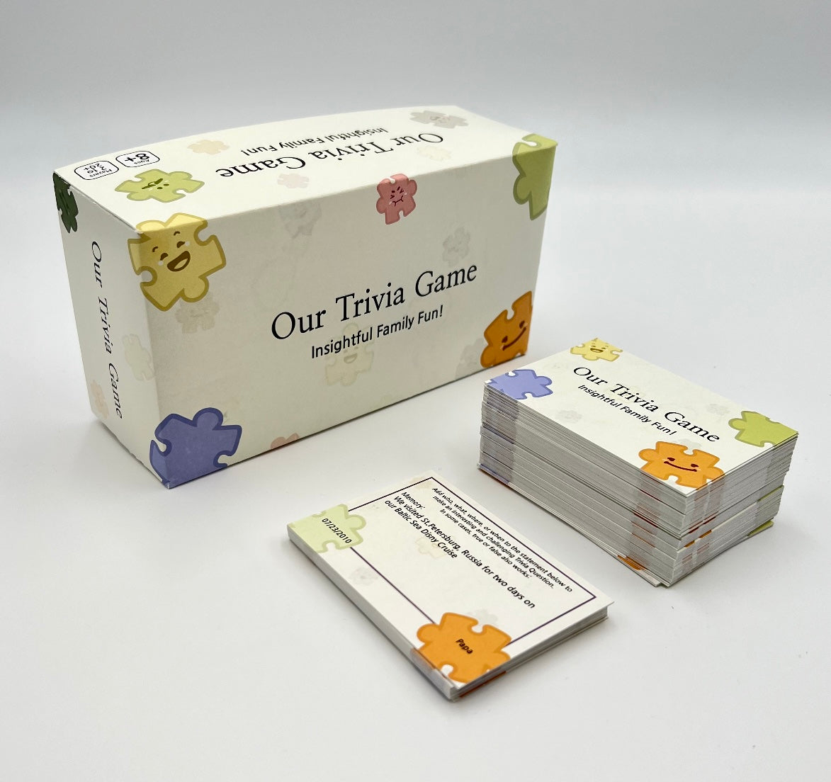 100 Card Personalized Trivia Game Filler Pack